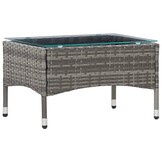 vidaXL Salontafel Poly Rattan Grijs | 60x40x36cm | 77% Korting