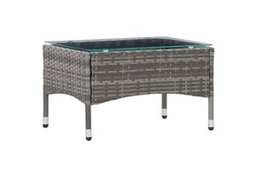 vidaXL Salontafel Poly Rattan Grijs | 60x40x36cm | 77% Korting