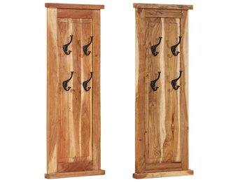 vidaXL Kapstokken 2 st. Massief Acaciahout - 57% Korting!