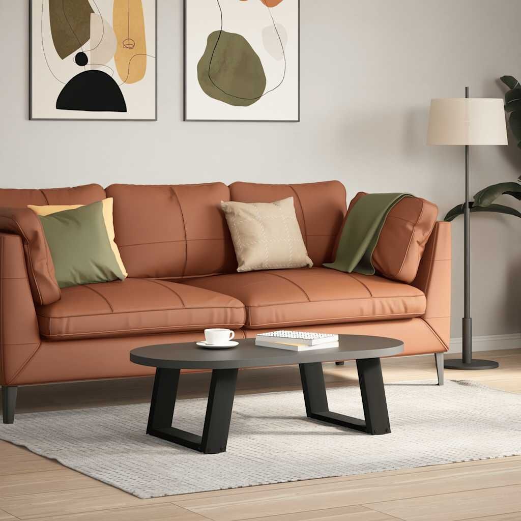 vidaXL U-vorm Salontafelpoten (2 st) - Zwart Staal - 47% Korting!