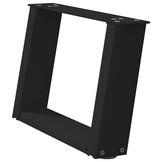 vidaXL U-vorm Salontafelpoten (2 st) - Zwart Staal - 47% Korting!