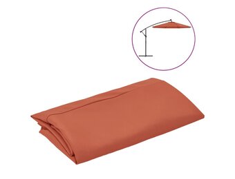 vidaXL Vervangingsdoek Zweefparasol 350cm Terracotta - 64% Korting!