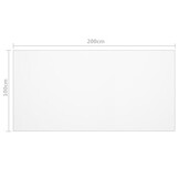 vidaXL Tafelbeschermer 200x100 cm PVC Transparant - 43% Korting