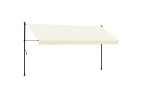 vidaXL Luifel Uittrekbaar 400x150 cm Crème - 49% Korting!