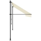 vidaXL Luifel Uittrekbaar 400x150 cm Crème - 49% Korting!