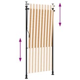 vidaXL Rolgordijn Buiten 100x270cm (57% korting!) Oranje/Wit