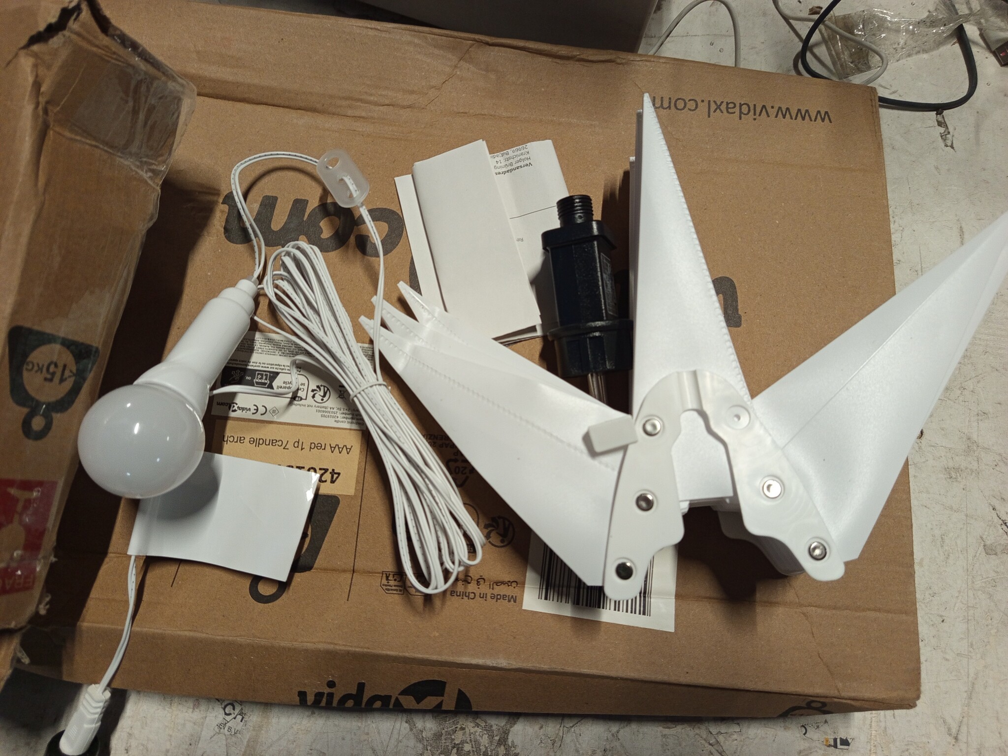 VidaXL Kerstlamp LED Inklapbaar 43cm Wit - Nu met 60% Korting!