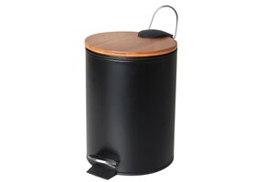 Badkamer Prullenbak 3L met Bamboe Deksel - 62% Korting