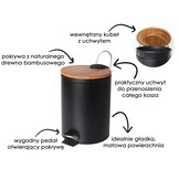Badkamer Prullenbak 3L met Bamboe Deksel - 62% Korting