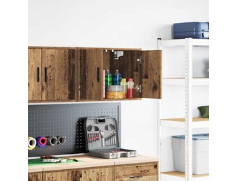 vidaXL Garage Wandkast Oud Hout - 85% Korting!