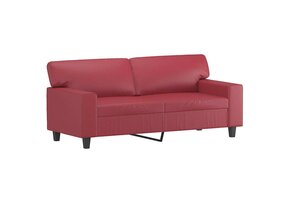 vidaXL Tweezitsbank 140 cm kunstleer wijnrood | 41% Korting