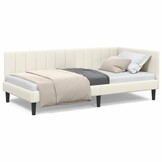 vidaXL Hoekbedframe Fluweel Crème 90x190cm - 55% Korting