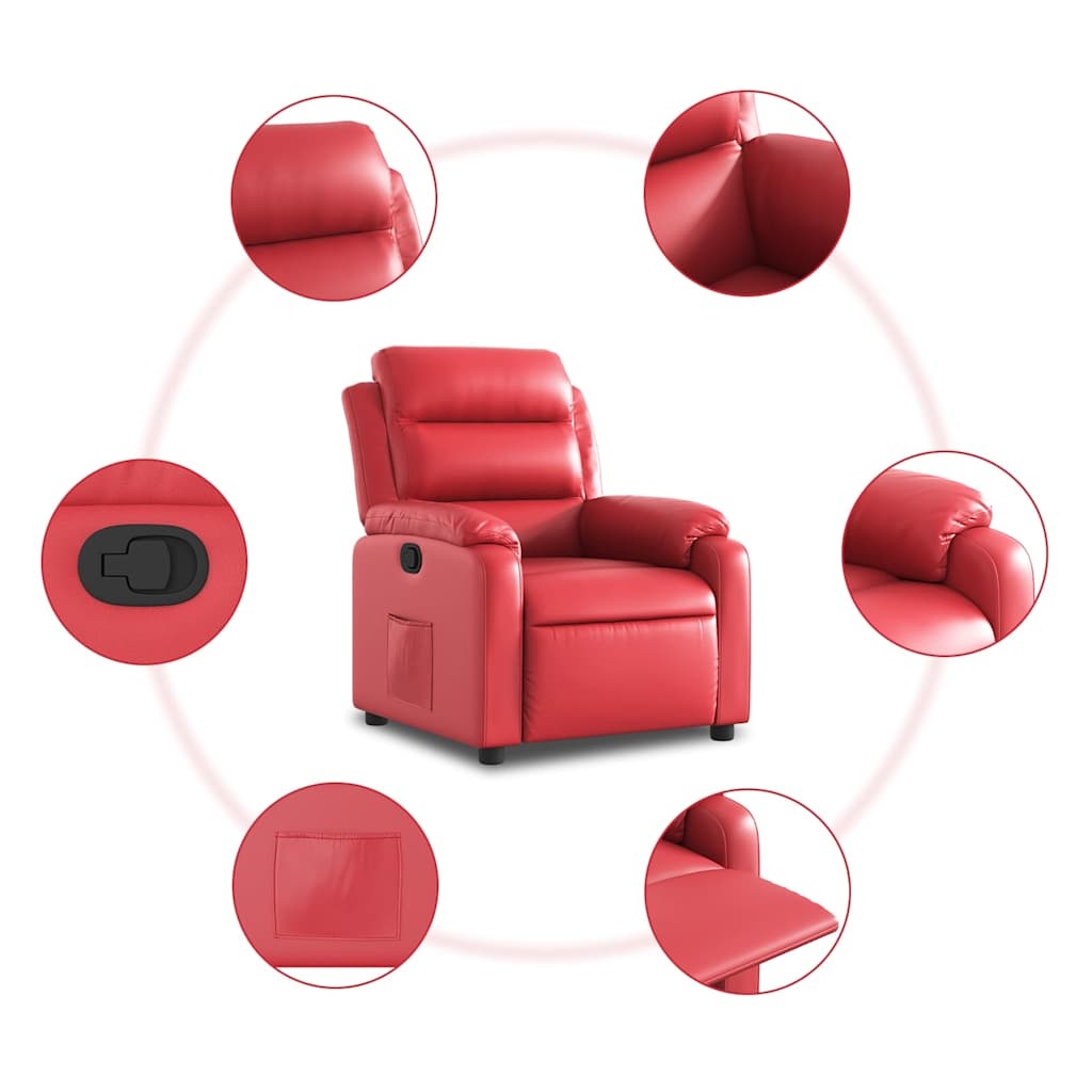vidaXL Fauteuil Kunstleer Rood - 55% Korting!