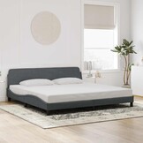 vidaXL Bedframe 200x200cm Fluweel Donkergrijs | 35% Korting