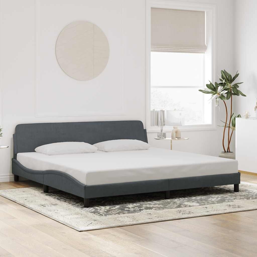 vidaXL Bedframe 200x200cm Fluweel Donkergrijs | 35% Korting