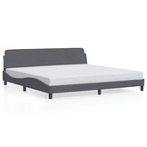 vidaXL Bedframe 200x200cm Fluweel Donkergrijs | 35% Korting