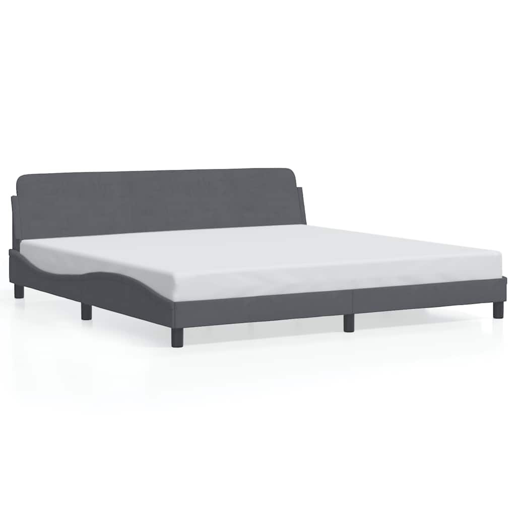 vidaXL Bedframe 200x200cm Fluweel Donkergrijs | 35% Korting