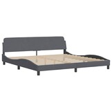 vidaXL Bedframe 200x200cm Fluweel Donkergrijs | 35% Korting