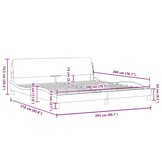 vidaXL Bedframe 200x200cm Fluweel Donkergrijs | 35% Korting