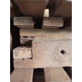 vidaXL Tuinmiddenbank met donkergrijze kussens massief teakhout