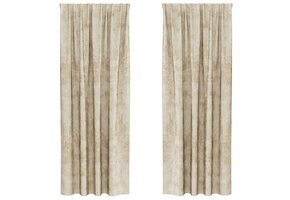 vidaXL Gordijn set Crème Fluweel 260x140 cm - 42% Korting!