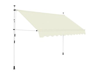 vidaXL Luifel Handmatig 300cm Crème - 47% Korting!