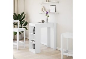 vidaXL Bartafel met rekken 95x47x103,5 cm Wit - 64% Korting!