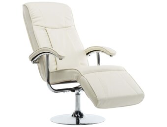 vidaXL TV Fauteuil Kunstleer Crème - 41% Korting