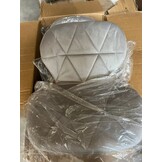 Velvet eetkamerstoelen LAGO - Set van 2 - Grijs - 46% Korting