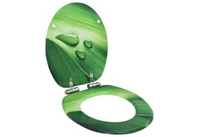 vidaXL Toiletbril Waterdruppel MDF Groen - 47% Korting!