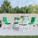 vidaXL Stoelkussens Hoge Rug Oxford Groen - 4 stuks - 57% Korting!