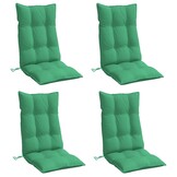vidaXL Stoelkussens Hoge Rug Oxford Groen - 4 stuks - 57% Korting!