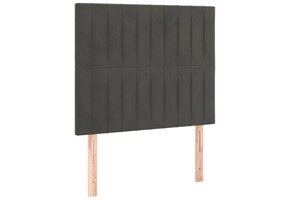 vidaXL Hoofdborden 2 st 90x5x78/88 cm fluweel donkergrijs
