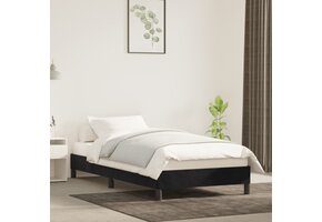 vidaXL Bedframe zonder matras 100x200 cm fluweel zwart