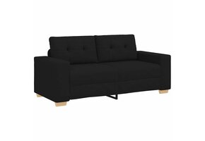 vidaXL Loveseat Bank Zwart Stof (140cm) - 37% Korting!