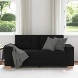 vidaXL Loveseat Bank Zwart Stof (140cm) - 37% Korting!