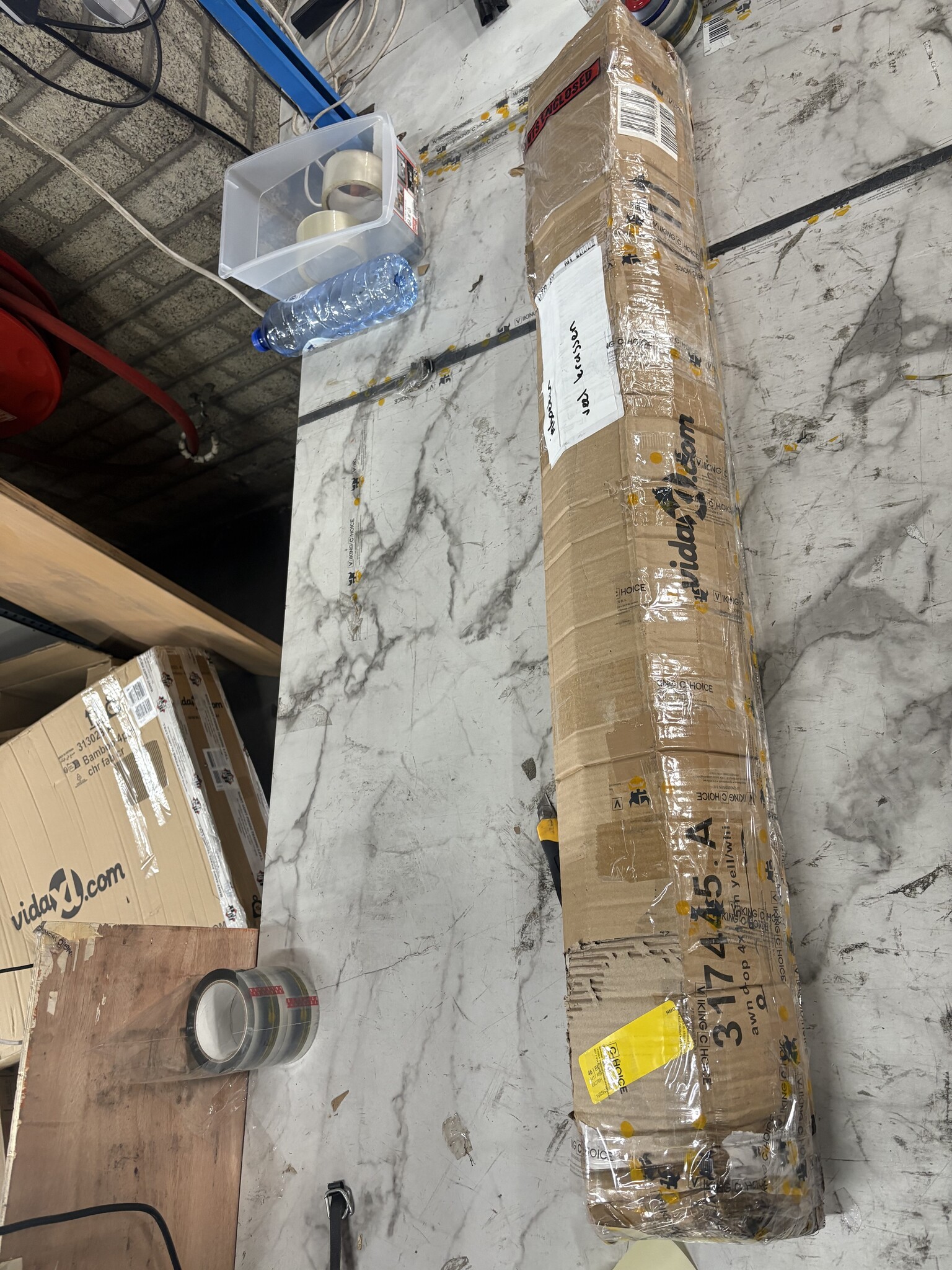 vidaXL Luifel Uittrekbaar 400x150 cm Geel/Wit - 73% Korting!