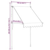 vidaXL Luifel 150 cm Crème - 41% Korting!