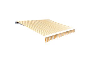 vidaXL Luifeldoek 500x300 cm Canvas Oranje/Wit - 62% Korting!