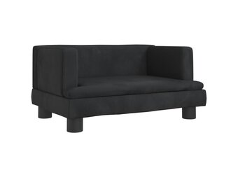 VidaXL Kinderbank Fluweel Zwart - 57% Korting!