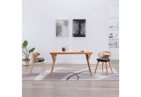 vidaXL Eetkamerstoelen (2 stuks) - Gebogen Hout & Kunstleer - 47% Korting!