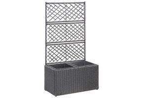 vidaXL Latwerkplantenbak (71% korting!) - Zwart, 58x30x107cm