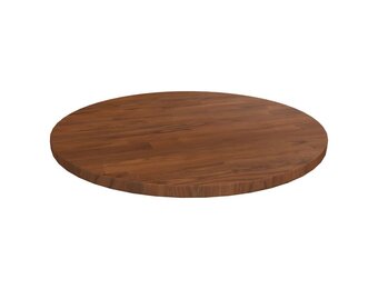 vidaXL Tafelblad Massief Eikenhout Rond Ø40cm Donkerbruin - 47% Korting