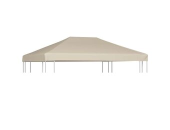 vidaXL Prieeldak Beige 4x3m 310 g/m² - 62% Korting!