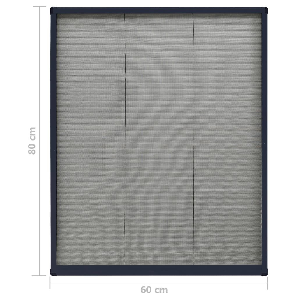 vidaXL Plissé Raamhor 60x80cm Antraciet - 47% Korting!