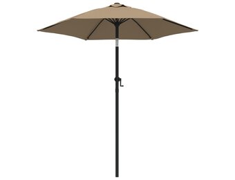 vidaXL Parasol Aluminium Taupe 200x224 cm - 61% Korting
