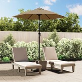 vidaXL Parasol Aluminium Taupe 200x224 cm - 61% Korting