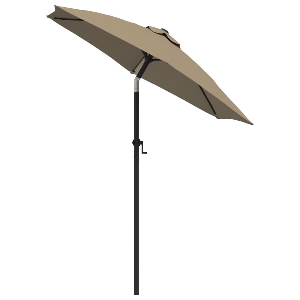 vidaXL Parasol Aluminium Taupe 200x224 cm - 61% Korting
