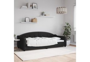 vidaXL Slaapbank 90x200 cm stof zwart