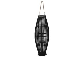 vidaXL Bamboe Lantaarnhouder Hangend - Zwart | 59% Korting